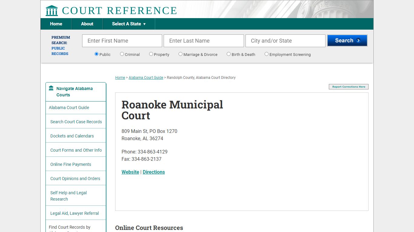 Roanoke Municipal Court - Court Records Directory